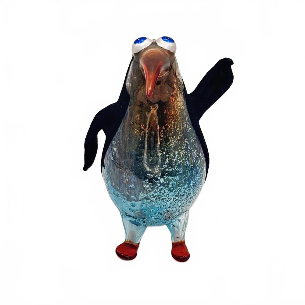 Vintage Hand Blown Glass Penguin Christmas Ornament – Murano Art Glass Bird